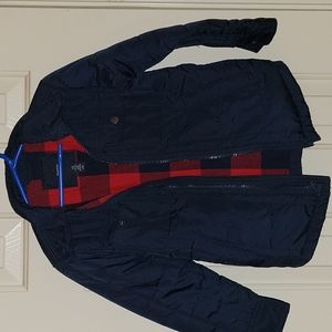Gap Kids, zipper blue insulated, shirt/jacket, xs (4/5) navy